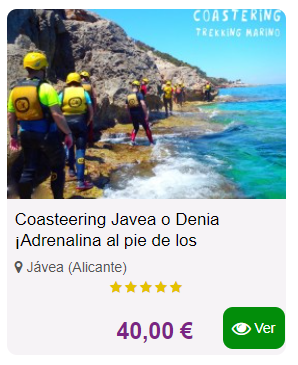 excursion javea coasteering